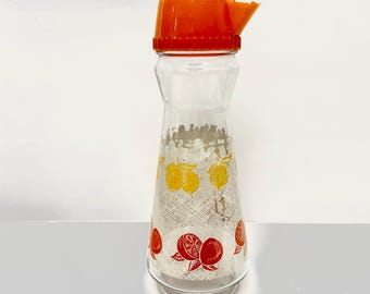 Citrus Juice Carafe, Vintage Admiral Refrigerator Pitcher | Glass | 1.5 Quart, 11 Inch Tall
