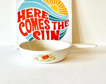 Corelle Wildflower Menuette Pan/Skillet, Vintage Corning Ware Wildflower 7"  Skillet, Corning P-83 Skillet, Corning Wildflower Cookware