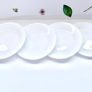 Vintage Winter Frost, Retro Bread And Butter Plates | White Corning Ware Ceramic | 6.75 Inch