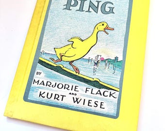 Vintage 1961 "The Story About Ping" by Marjorie Flack and Kurt Wiese, Children's Choice Book Club Edition