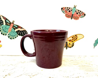 Hard To Find Fiesta Claret Tapered Mug, Homer Laughlin Fiesta Claret Mug, P86 Burgundy Fiestaware Mug, Claret Fiesta Coffee Cup
