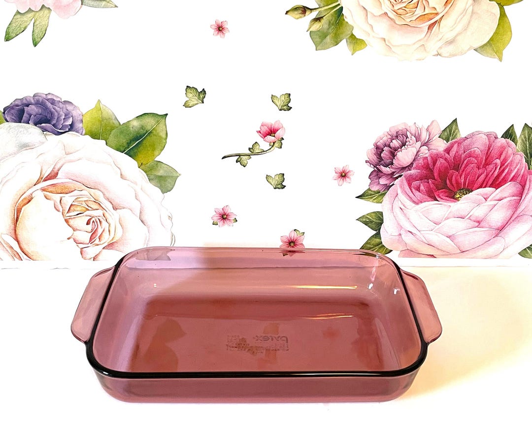 Pyrex Cranberry Vintage PYREX Cranberry Vision Baker, 2 Quart Rectangular Casserole - Etsy