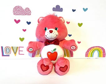 Smart Heart Care Bear Plush: Pink Talking Battery Operated