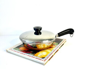 Revere Ware Copper Bottom Sauté Pan, Copper Clad Revere Ware 7 Inch Frying Pan, Revere Ware Rome NY Small Skillet, Small Frying Pan With Lid