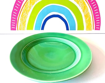 Harlequin Bread and Butter Plate: Light Green Homer Laughlin Vintage Dish (1938-1965)