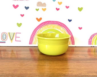 Homer Laughlin Fiesta Lemongrass Gusto Bowl, Green Fiesta Gusto Bowl, Homer Laughlin Green Fiesta Bowl
