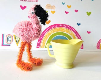 Art Deco Hazel Atlas Creamer: Yellow Moderntone Glass (Small Pitcher)