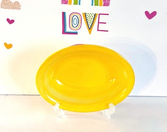 Original Homer Laughlin Harlequin Yellow 9" Oval Vegetable Bowl