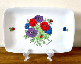 Georges Briard Anemone 11" Rectangular Platter