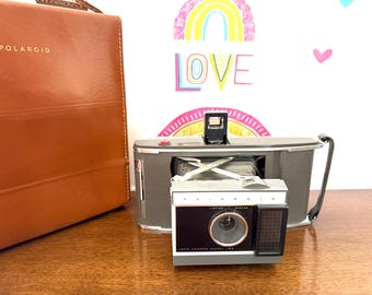 1960s Polaroid J66, Land Camera | Original Leather Case, Collectible, Untested For Restoration | 10In Long