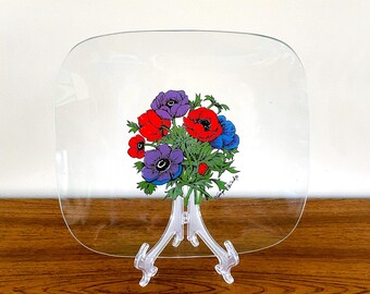 Georges Briard Clear Anemone 11" Square Platter