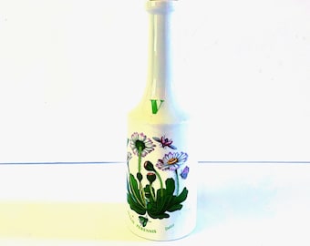 Portmeirion Botanic Garden Vinegar Cruet, Daisy Pattern (Cork Stopper)