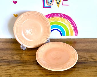 2 Homer Laughlin Apricot Fiesta Salad Plates