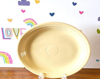Original Homer Laughlin Fiesta Old Ivory.Cream 12" Oval Platter