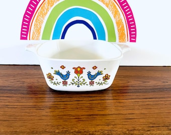 Vintage Corning Ware Country Festival P-43 Petite Baking Dish