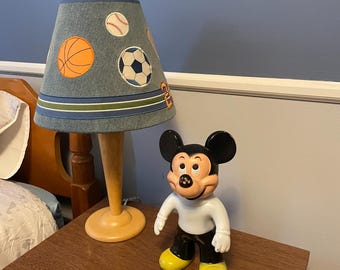Vintage 1950s Mickey Mouse Piggy Bank, Walt Disney Productions Mickey Mouse Piggy Bank, Mickey Mouse Club Piggy Bank
