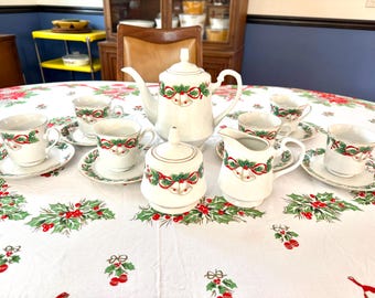 Vintage Sango Noel Complete 17 Piece Coffee/Tea Service For 6