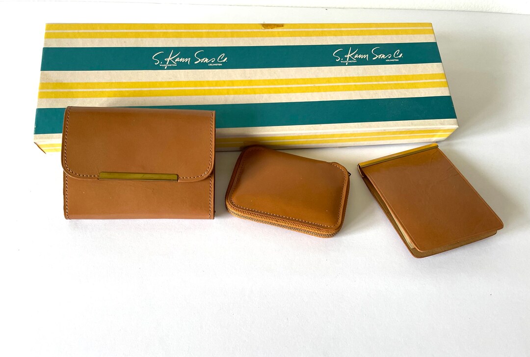 Rumpp Leather Wallet Gift Set, 3 Piece New Old Stock Rumpp Wallet, Key