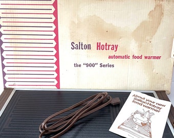 SALTON HOTRAY 1970s Electric Hot Plate, Food Warmer, Made in USA Hotplate, Salton Hotray, Salton Automatic Food Warmer Model H-930