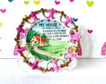 Vintage Housewarming Plate: Cottagecore Decor, Made in Japan