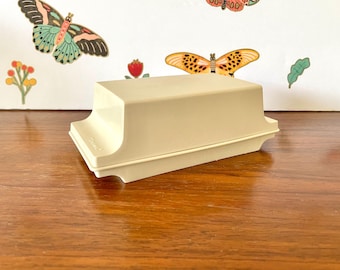 Tupperware Butter Dish, 1970s Almond Tupperware Butter Keeper, Tupperware 1512-2 Double Stick Butter Dish, European/Irish Butter Dish