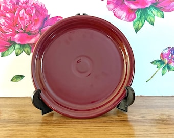 Pair Homer Laughlin Fiesta Claret Dinner Plates
