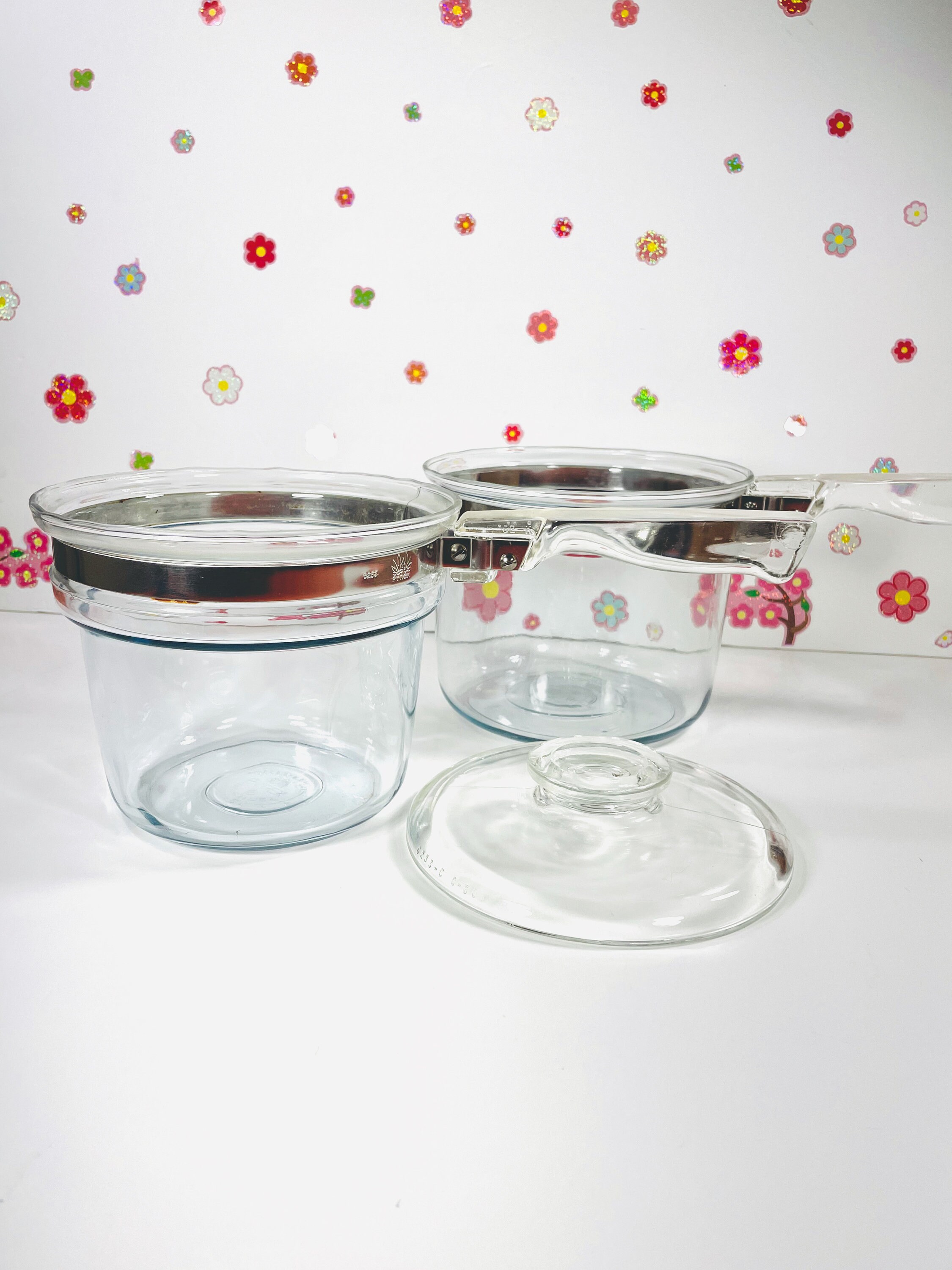 Pyrex Flameware Double Boiler Vintage Glass Double Boiler Etsy