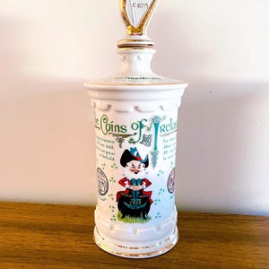 1979 Coins of Ireland Old Commonwealth Decanter, JP VanWinkle & Son Collectable Whiskey Decanter, Kentucky Straight Bourbon Whiskey Decanter