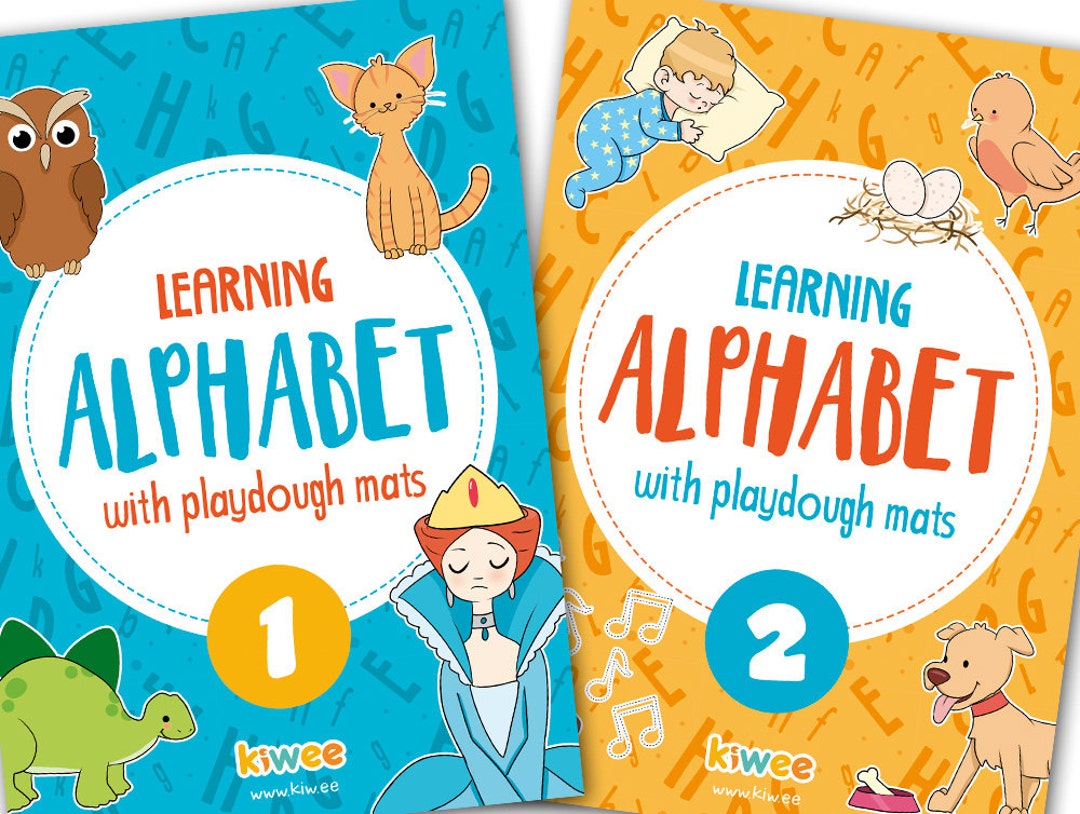 BUNDLE Printable Playdough Mats to Learn the ALPHABET 1 and 2, Reading ...