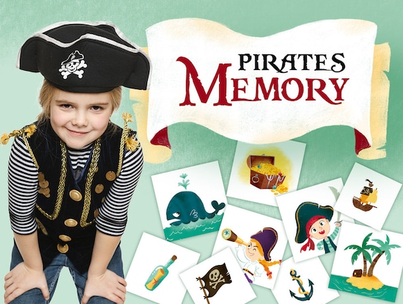 Piraten Memory Brettspiel Match-Spiel Memory-Spiel Memory Memory-Spiel  Memory-Spiel Kinderspiel Teenager Tweens Erwachsene Familienabend - .de
