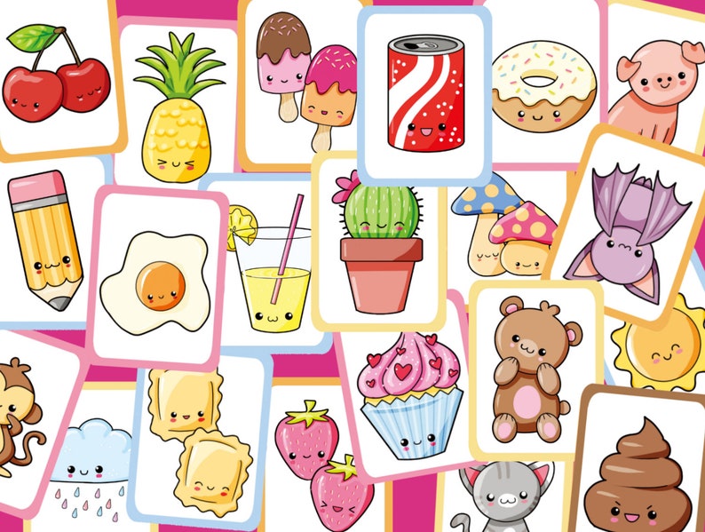 Printable Poo Cards Game Printable Poo Board Game for Kids Kawaii Cards