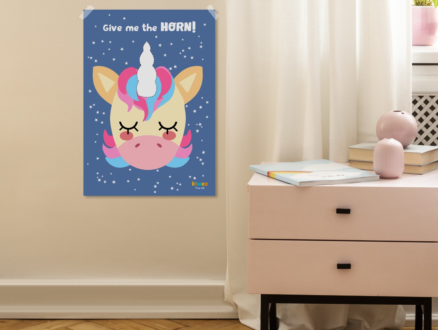 Printable Pin Horn Unicorn Game Printable Unicorn Game for Etsy