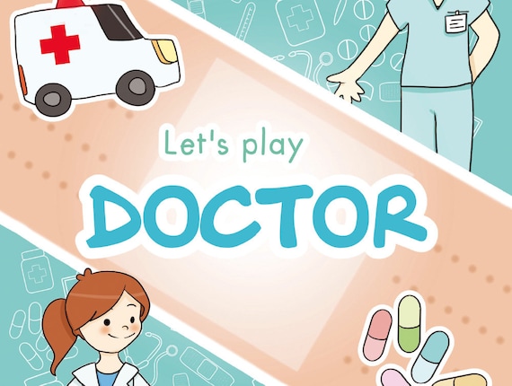 doctor activity book printable doctor game play pretend to etsy