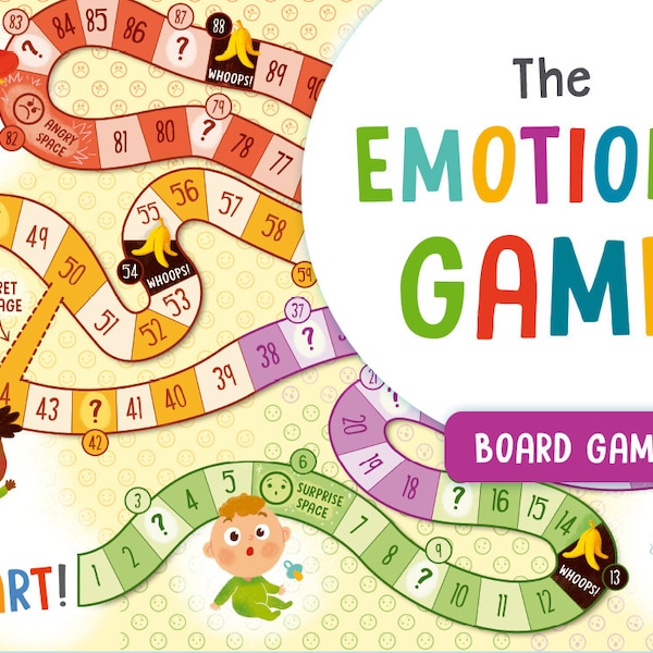 Emotions board Game, Printable emotions for kids, Emotions game