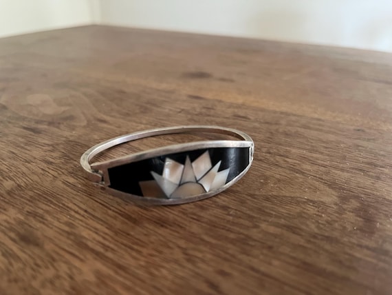 Vintage Sterling Silver Celestial Cuff Bracelet |… - image 2