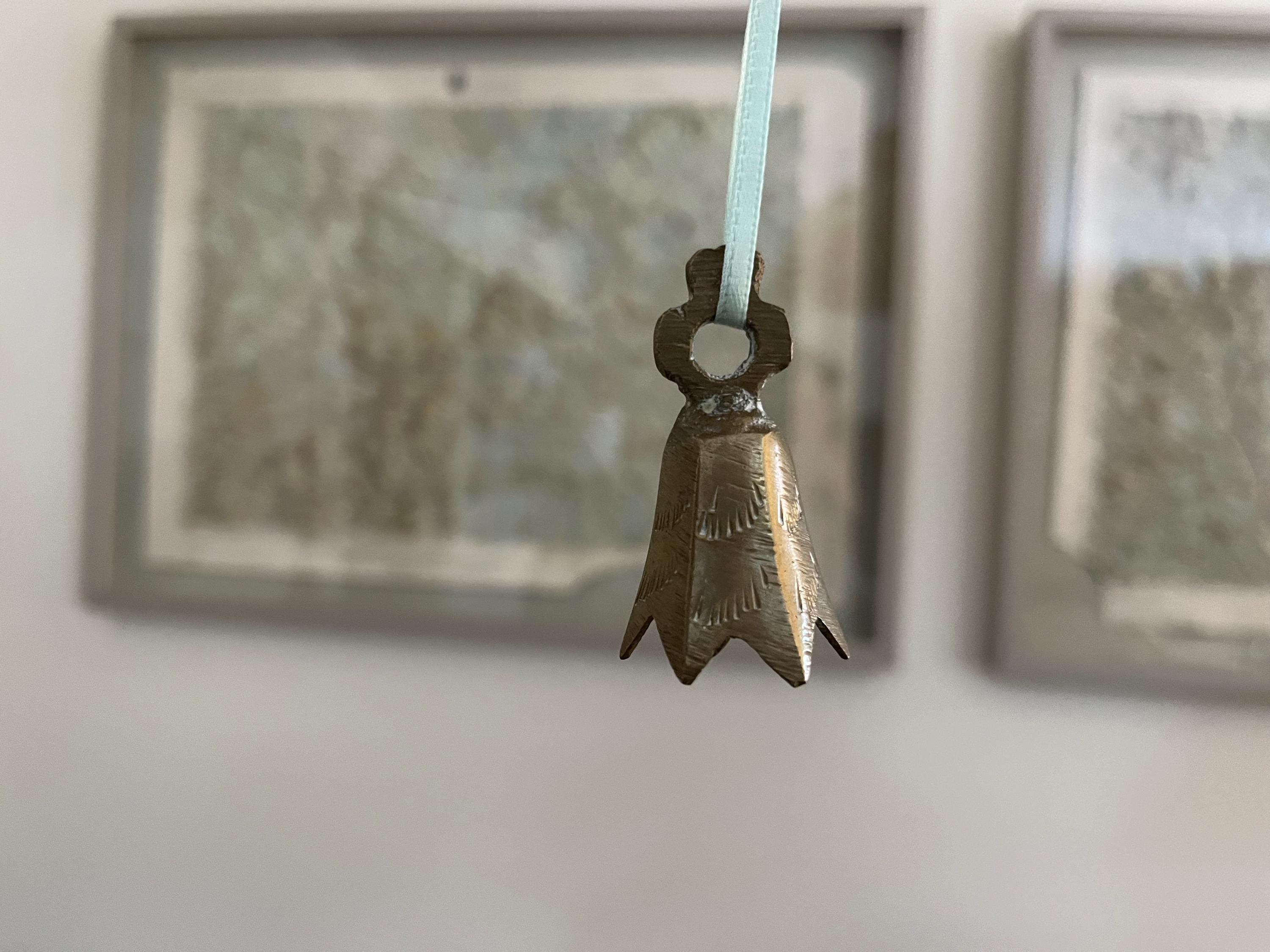 2 Inch Bell Vintage Brass Altar Bell 2 Inch – Etched Scalloped Meditation Handbell ...
