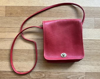Vintage Coach 9002 Retro Swing Bag Tote Double Kisslock CORAL PINK