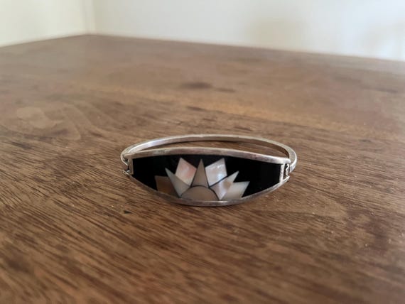 Vintage Sterling Silver Celestial Cuff Bracelet |… - image 1