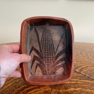 Vintage Mexican Pottery Wall Plate – Handcrafted Maize Motif Ceramic Wall Decor