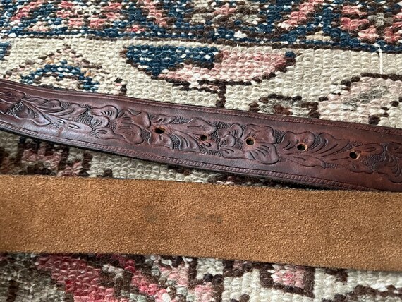 Vintage British Tan Leather Satchel — Brown Leath… - image 9