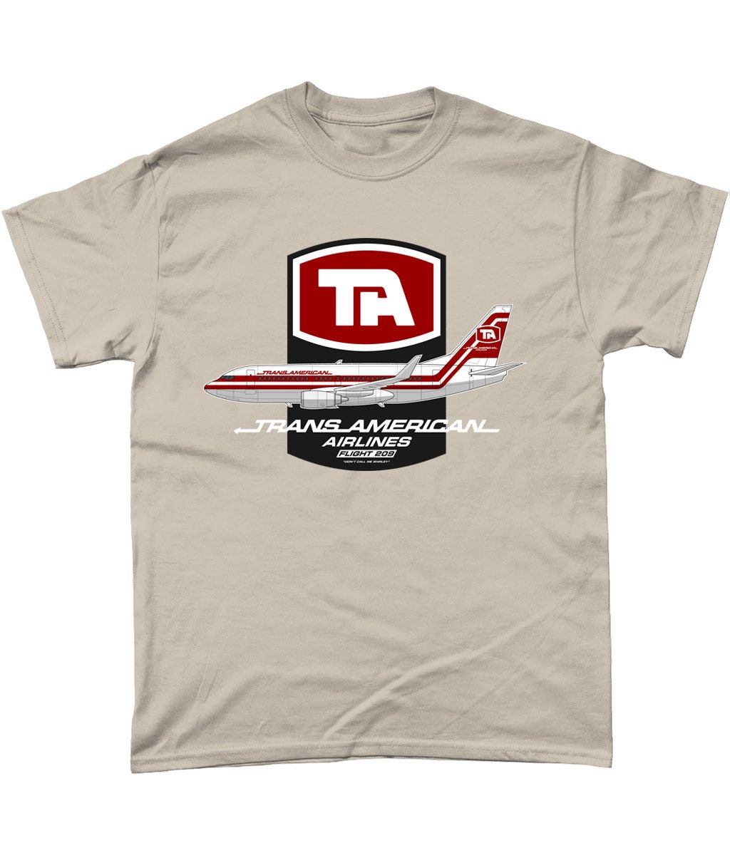 Airplane Trans American Airlines Flight 209 T Shirt - Etsy