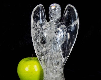 Ange en quartz clair, 20 cm (Brésil # G0244) Sculpture en cristal