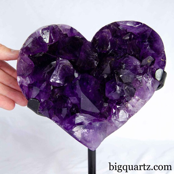 アメジストジオードハート、7.4 ポンド (ウルグアイ #F0406