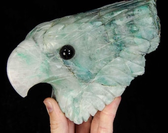 Escultura de águila Quantum Quattro, 3.9 libras (Perú #H0196) Talla de animal