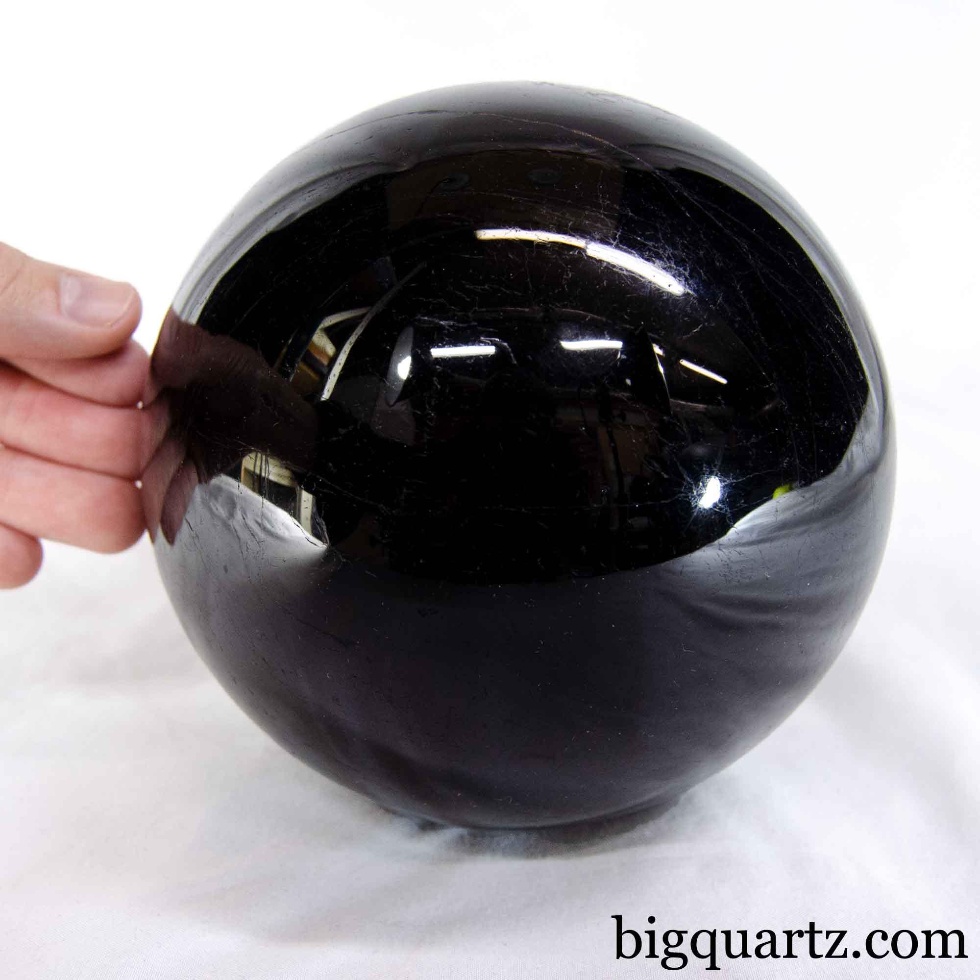 Esfera de turmalina negra, 8,7 libras (Brasil #H0178) 5,2 pulgadas