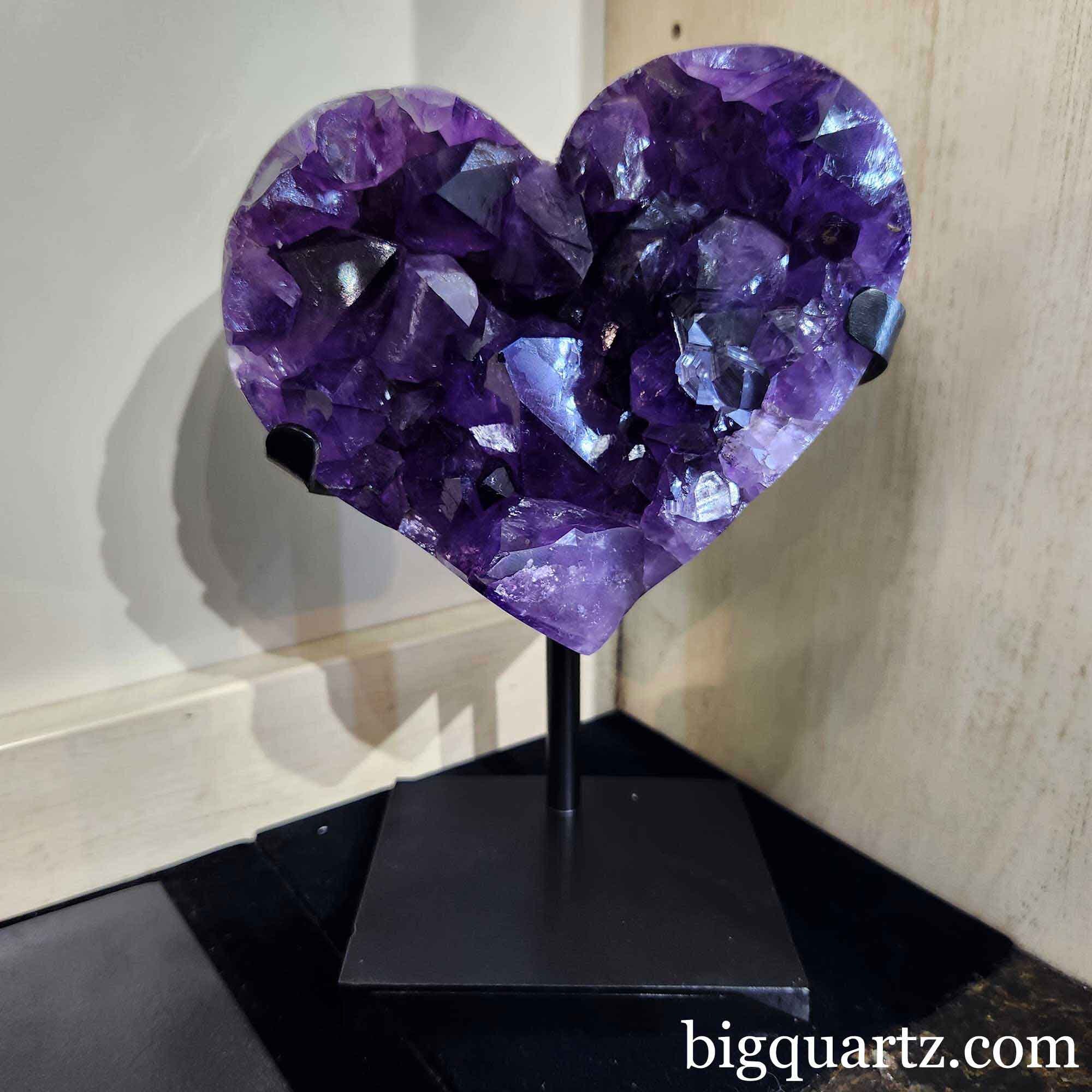 アメジストジオードハート、7.4 ポンド (ウルグアイ #F0406