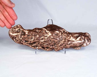 Float Copper Specimen, 1.7 lbs, 8.6 inches (#J0328 Michigan)