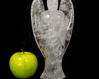 Ange en quartz clair, 20 cm (Brésil # H0155) Sculpture en cristal
