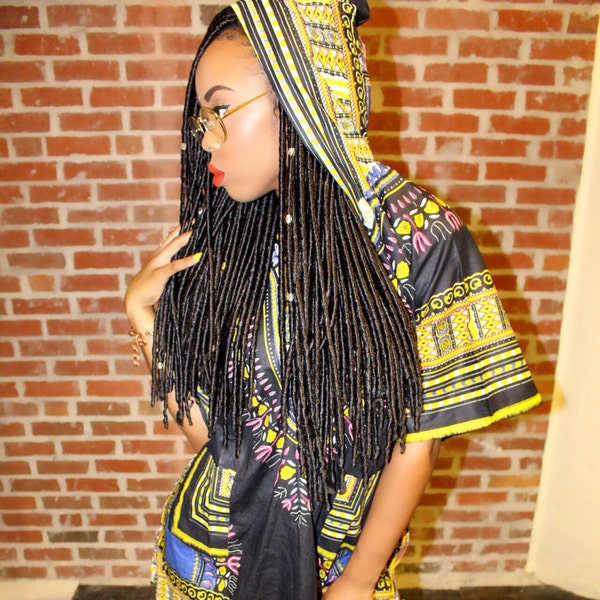 Black Dashiki Hoodie