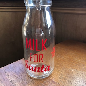Bouteilles de lait de Noël
